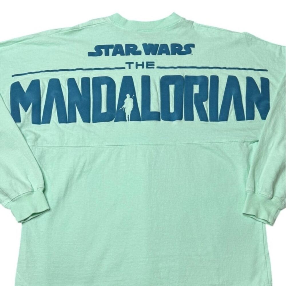 Disney Spirit Jersey Star Wars Mandalorian Grogu Mint Green XS Parks Metallic - Picture 4 of 8